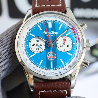 GF Factory Breitling 42MM 316L Steel Sapphire Glass Light Blue/Green Watch